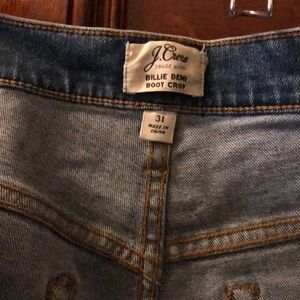 J Crew Billie Demi Boot crop jean